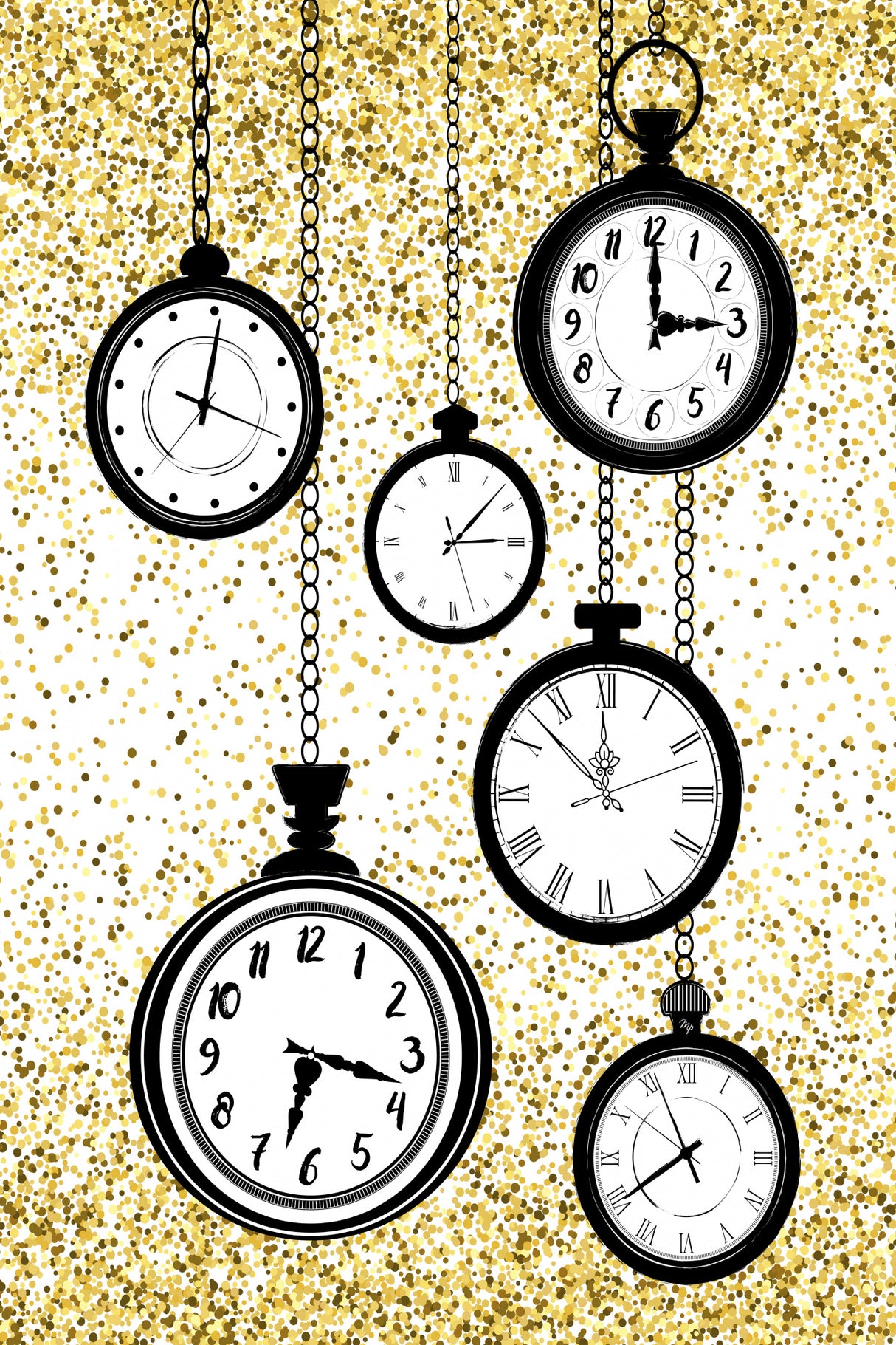 Glitter Watch Poster och Canvastavla