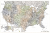 Highly detailed map of the United States, Habiki Poster och Canvastavla