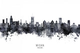 Wigan England Skyline Poster och Canvastavla