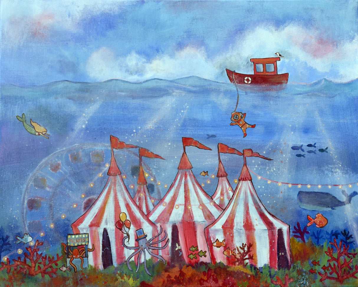 Underwater Circus Poster och Canvastavla