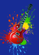 Electric Guitar Pop Art Colours (h) Poster och Canvastavla