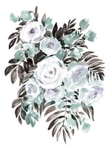 Harriet bouquet in steel Poster och Canvastavla