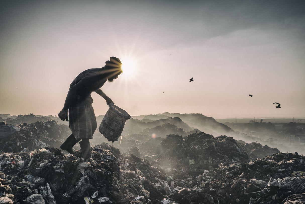 Worker at the dumpyard Poster och Canvastavla