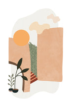 Tropical Villa Color and Shapes 14 Poster och Canvastavla