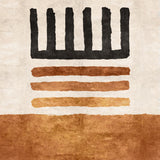 Geometrik Cizgili Kilim Turuncu Poster och Canvastavla