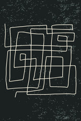 Black and White Lines #4 Poster och Canvastavla