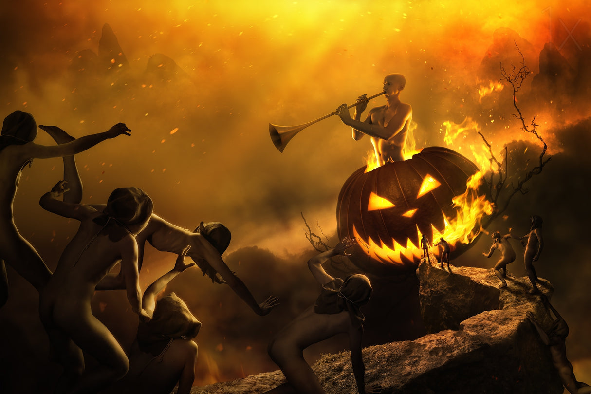 Halloween in Hamelin Poster och Canvastavla