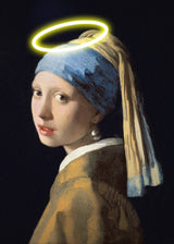 Girl With A Halo Poster och Canvastavla