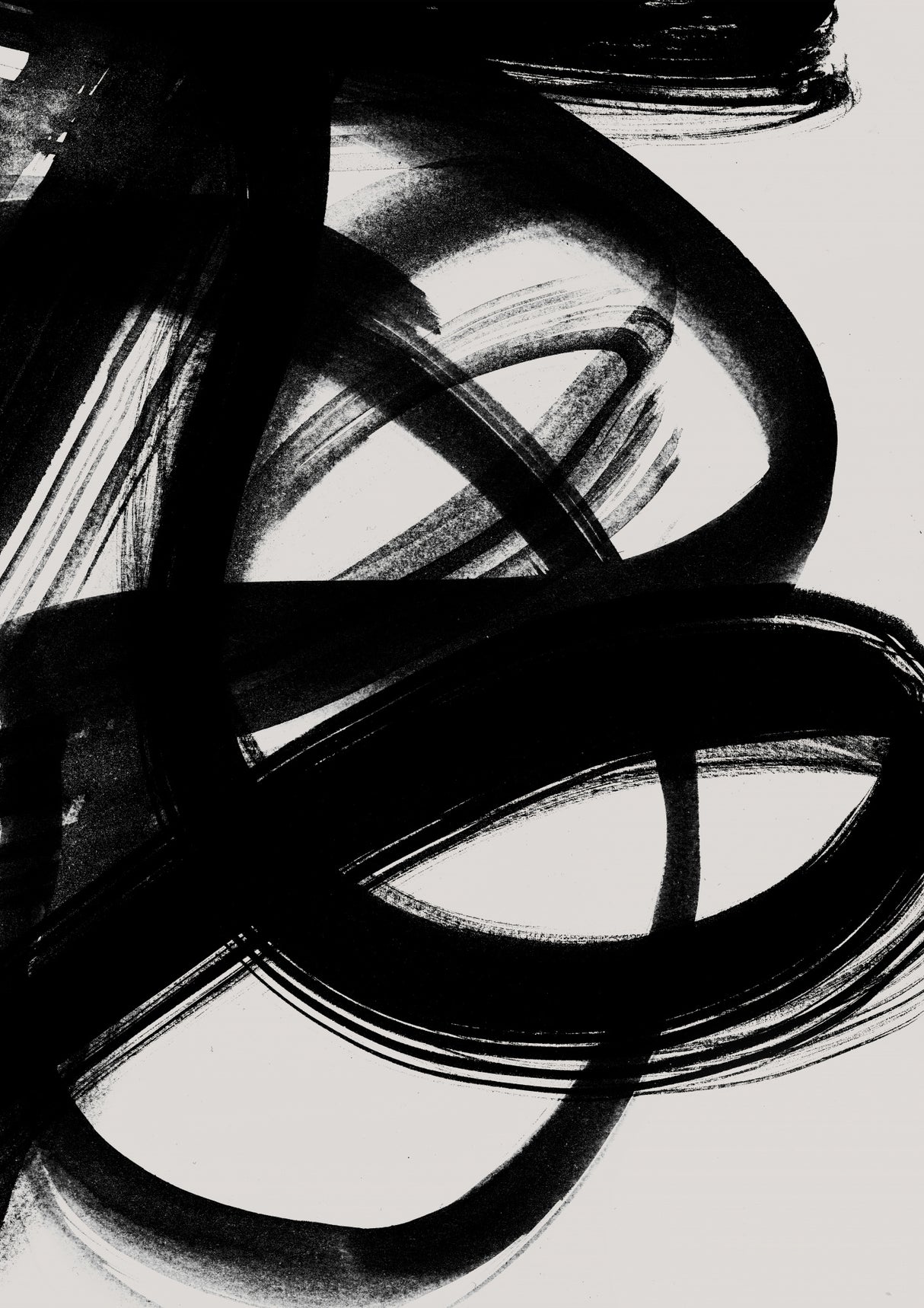 Abstract Brush Strokes 5 A1 Poster och Canvastavla