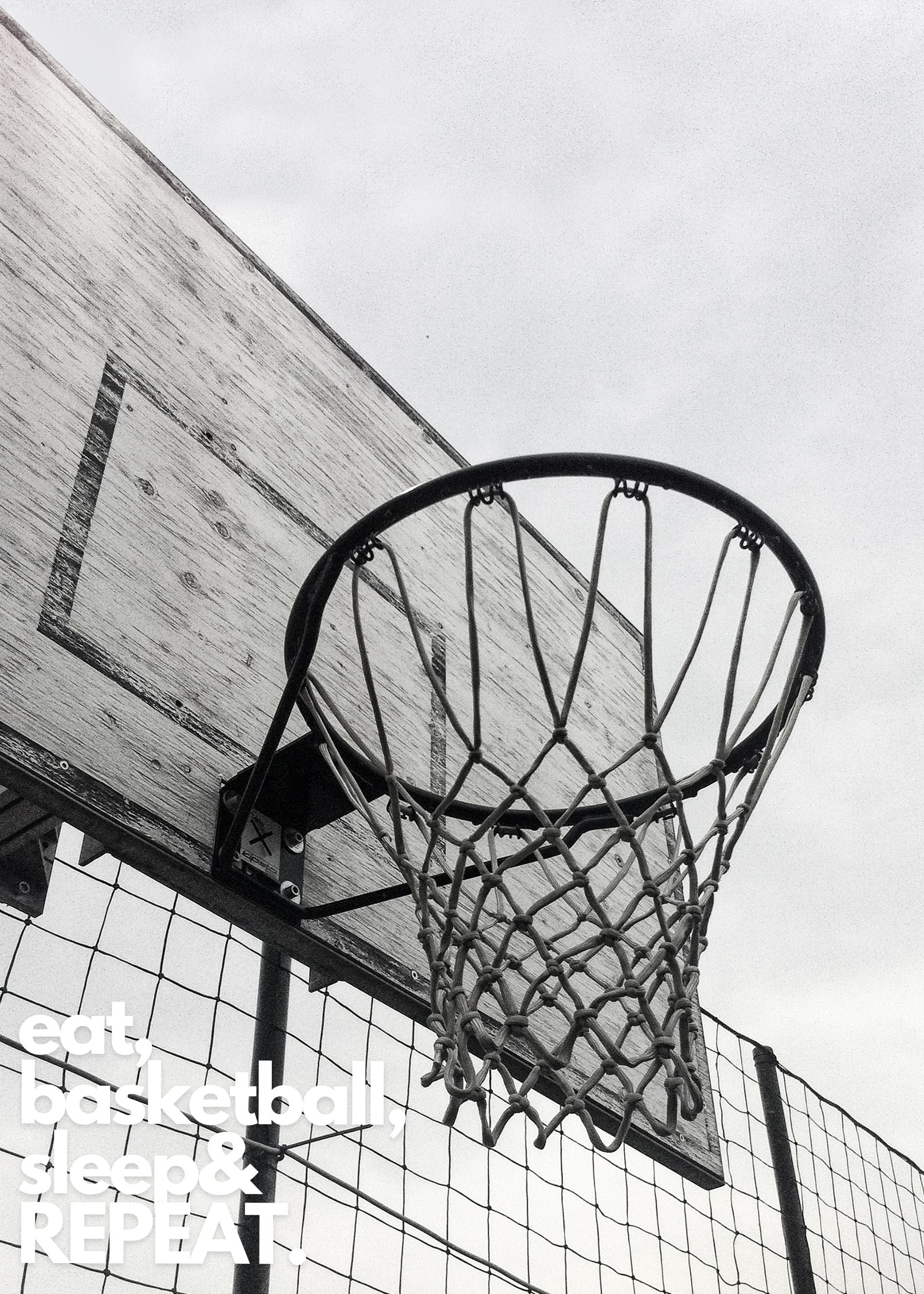 Hoop - basketball sleep repeat poster