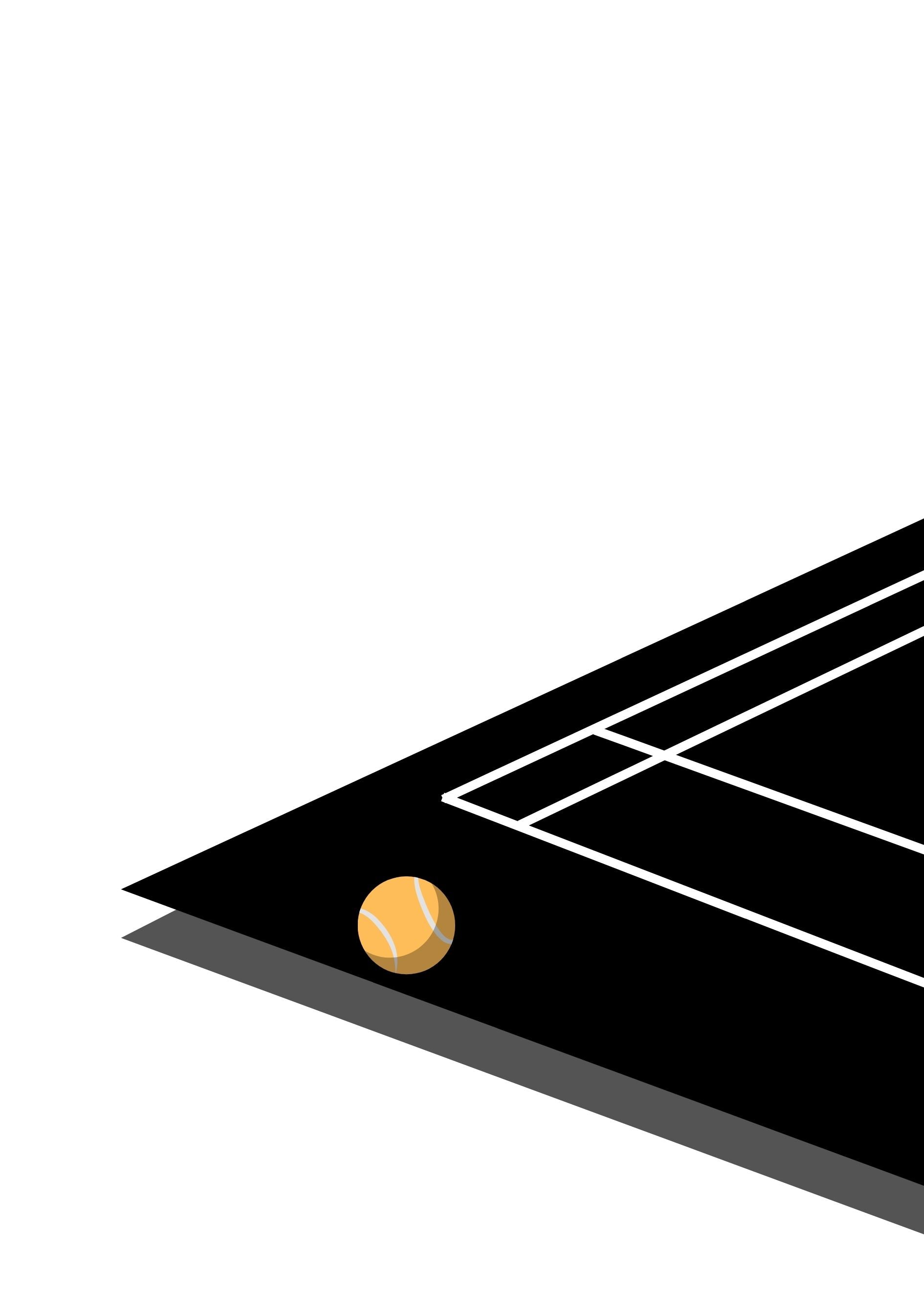 Tennis field black poster