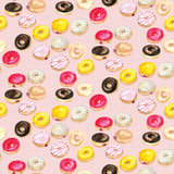 Watercolor donuts pattern in pink Poster och Canvastavla