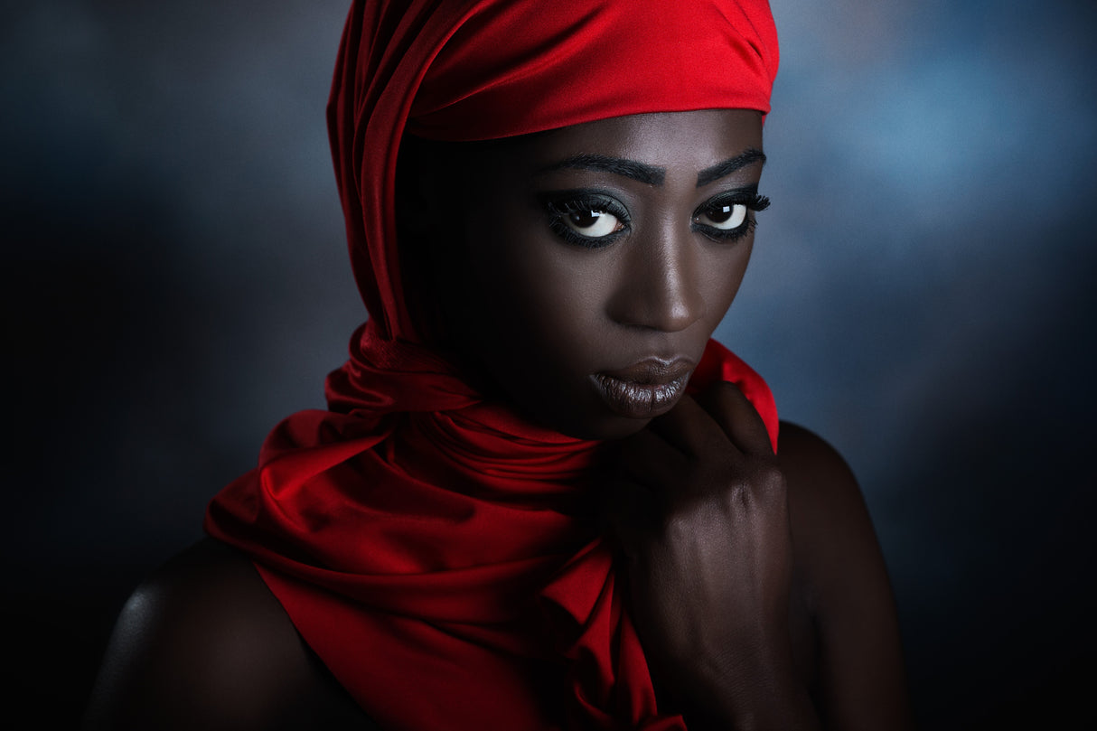 The red scarf Poster och Canvastavla