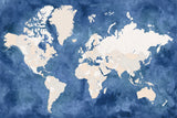 Hudson world map Poster och Canvastavla