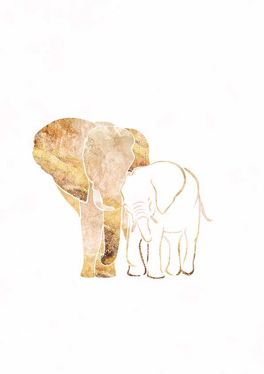 Vita guldelefanter poster