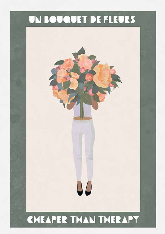 Blommor flicka terapi poster