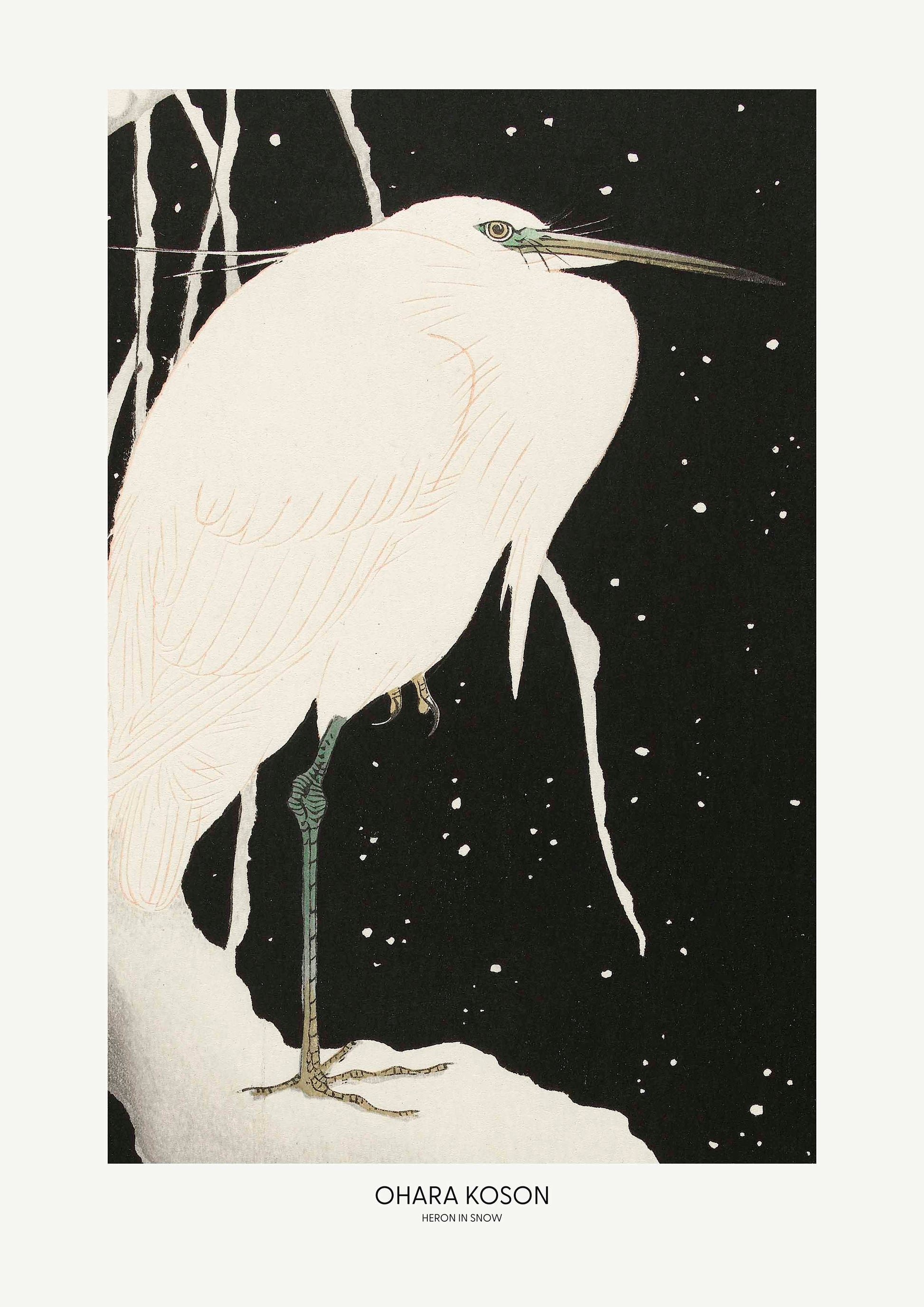 Heron In The Snow poster