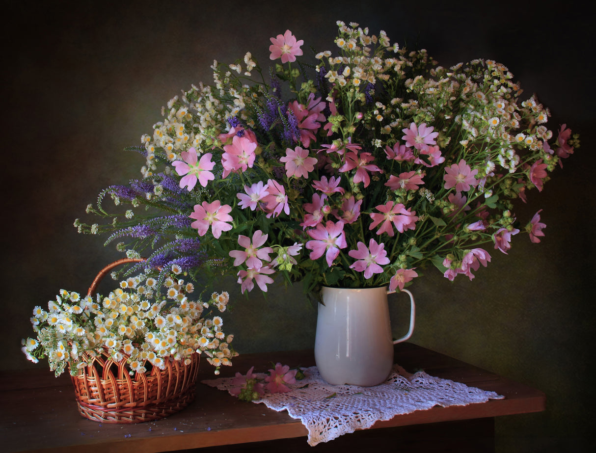 Still life with meadow flowers Poster och Canvastavla