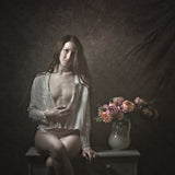 woman with flowers Poster och Canvastavla