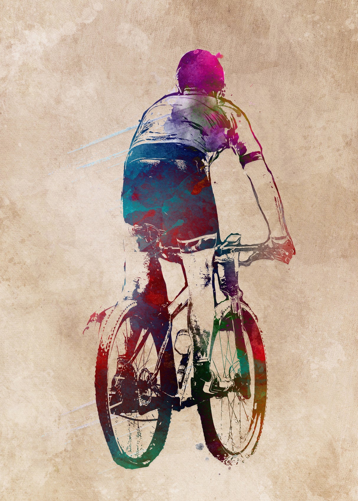 Cycling sport art 44 Poster och Canvastavla