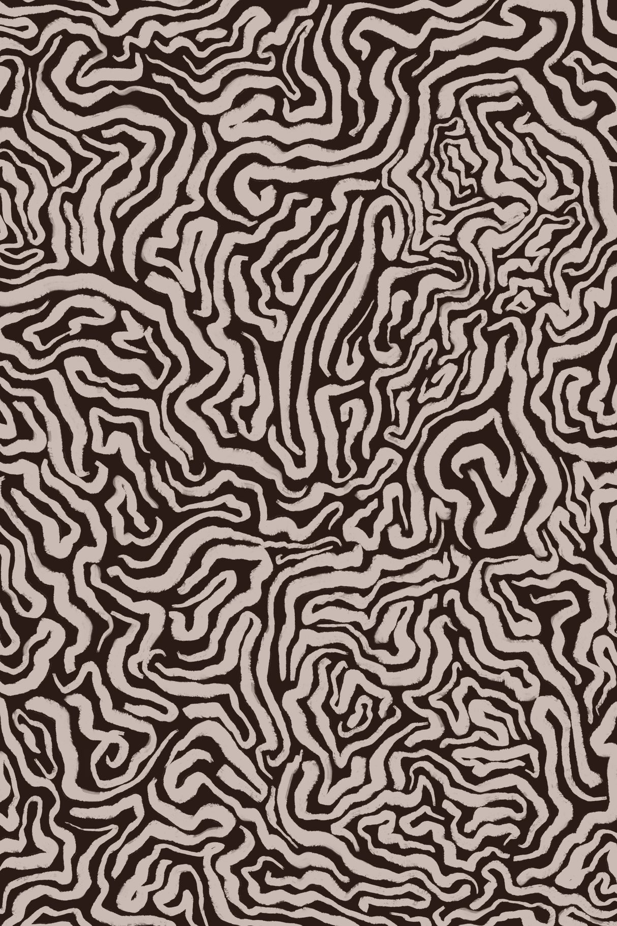 Twisted Beige Strokes Poster och Canvastavla