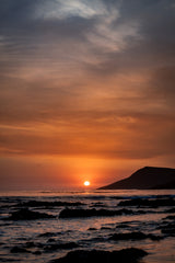 Orange Sunset Poster och Canvastavla