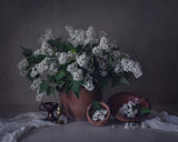 Still life with white lilac Poster och Canvastavla