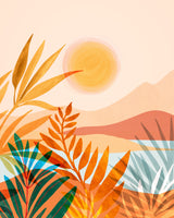 Golden Greek Garden Poster och Canvastavla