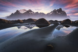 Glowing Vestrahorn Poster och Canvastavla