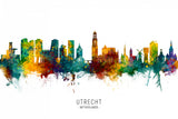 Utrecht The Netherlands Skyline Poster och Canvastavla