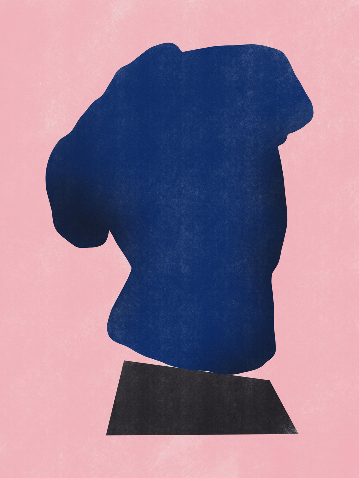 Stone Sculpture In Blue Poster och Canvastavla