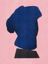 Stone Sculpture In Blue Poster och Canvastavla