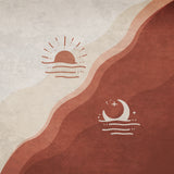 Moon and Sun Terracotta Poster och Canvastavla