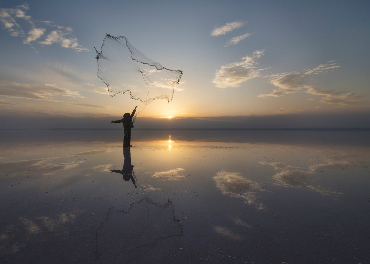 fishing in the lake Poster och Canvastavla
