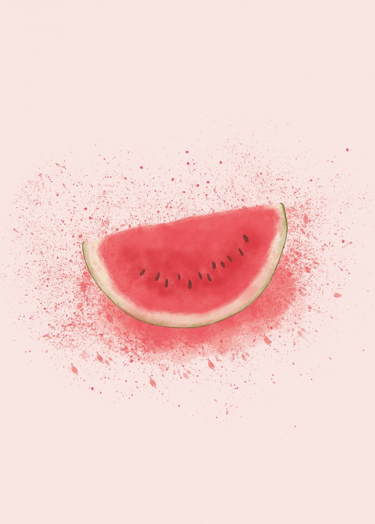 Watermelon Splash Poster och Canvastavla