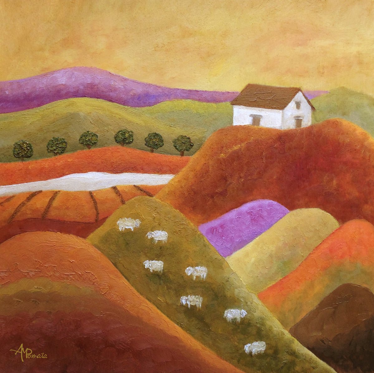 Purple Hills Poster och Canvastavla