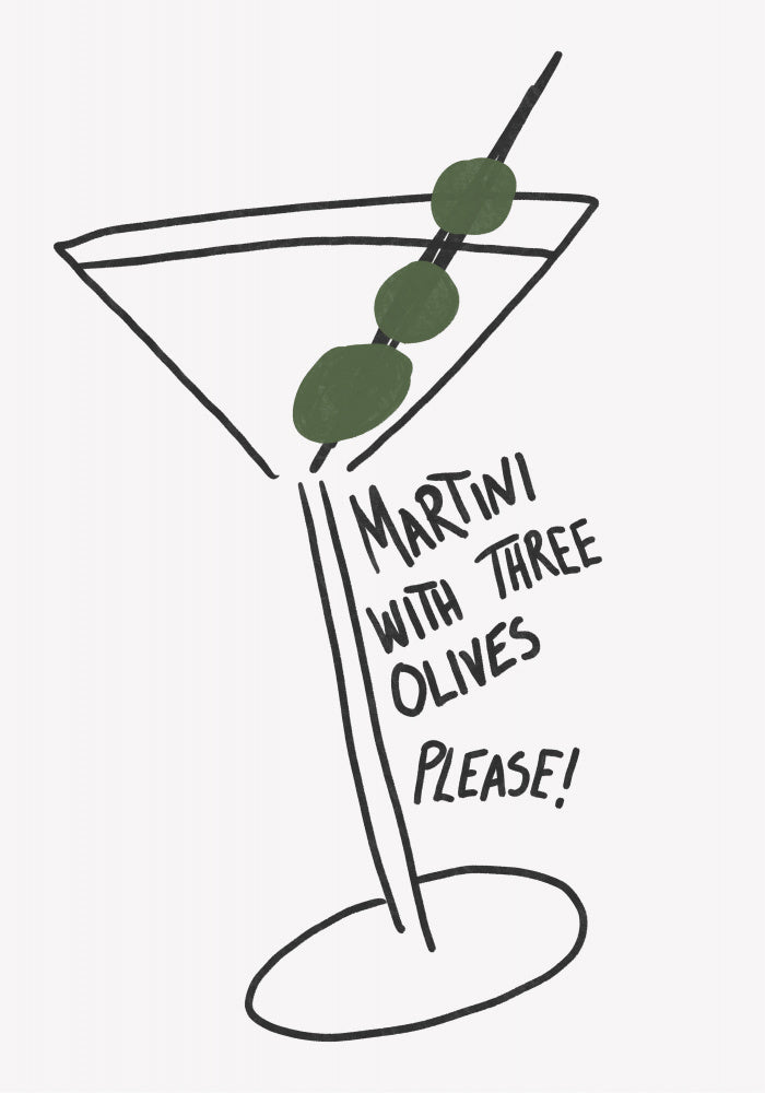 Martini Three Olives Poster Kitchen poster eller kökstavla