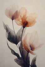 Parchment Flowers No 8 Poster och Canvastavla