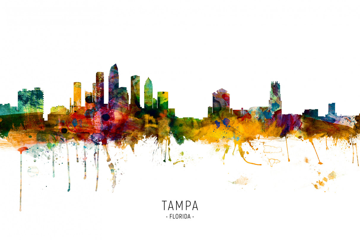 Tampa Florida Skyline Poster och Canvastavla