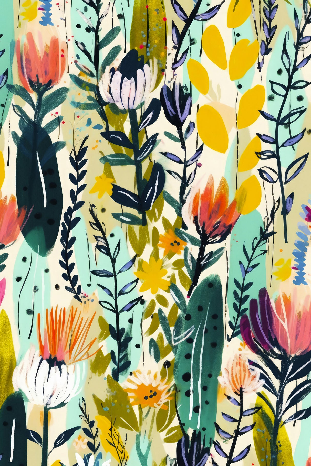 Rain Of Flowers Poster och Canvastavla