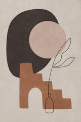 Moonlight Terrace Color and Shapes Poster och Canvastavla