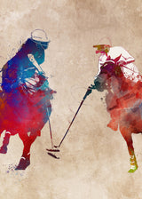 Polo sport art Poster och Canvastavla