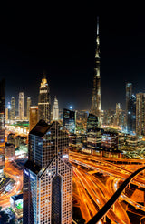 The night life of Dubai. Poster och Canvastavla