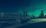 When moonlight meet polar lights Poster och Canvastavla