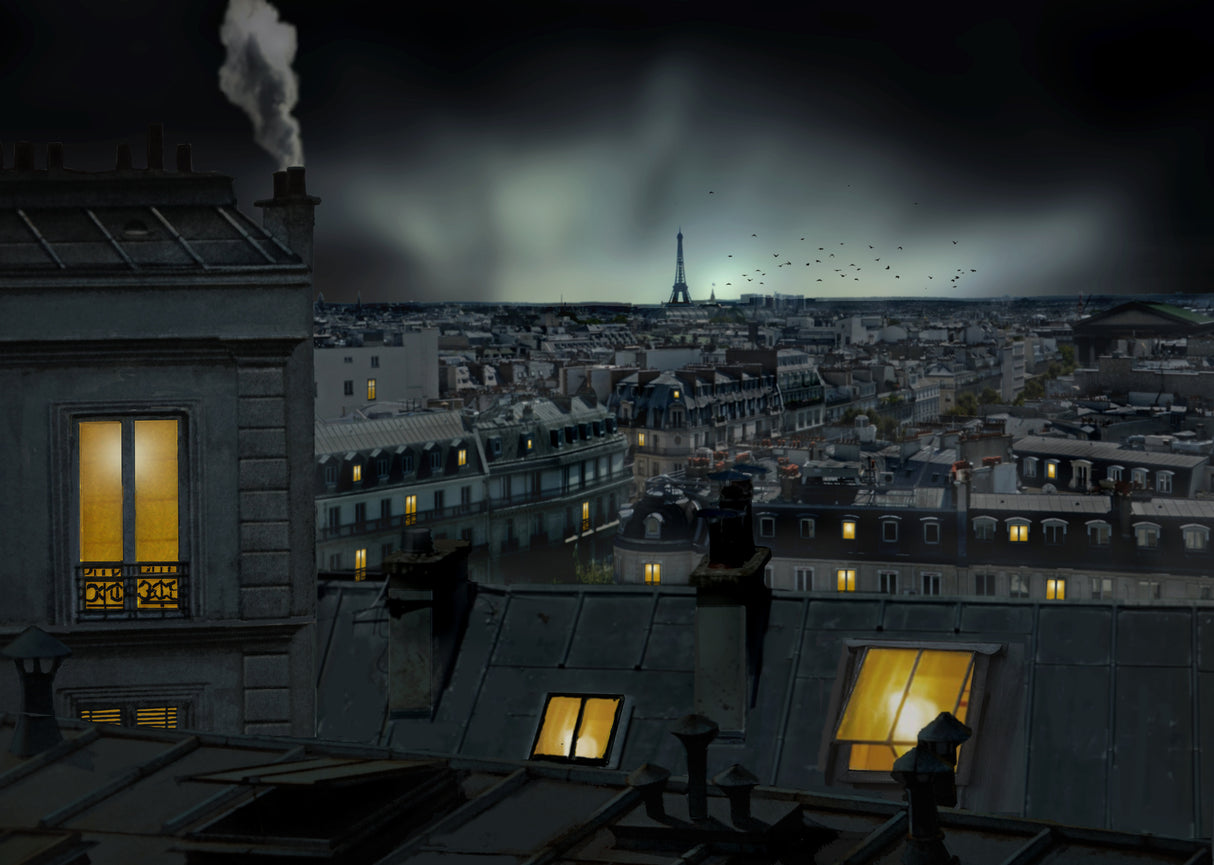 roofs of Paris Poster och Canvastavla