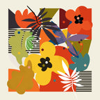 Circles Minimal Flower Poster och Canvastavla
