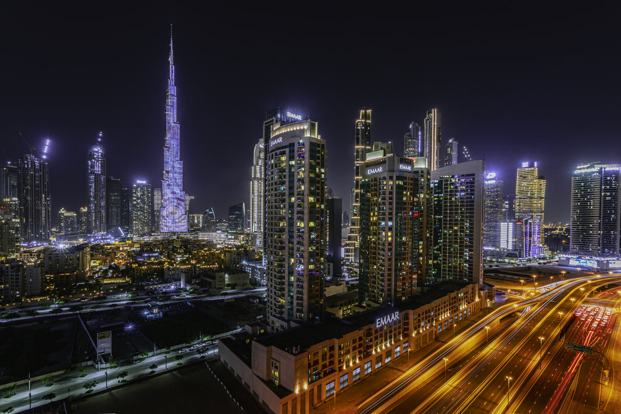 Night In Dubai Poster och Canvastavla