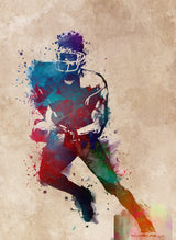 American Football Player Sport Art 1 Poster och Canvastavla