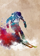 Ski Sport Art 3 Poster och Canvastavla