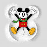 Mickey In Snow Poster och Canvastavla